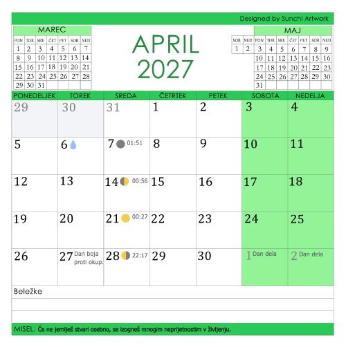 Koledar mandal 2027 - slika 11